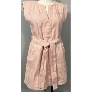 Banana Republic Women's Blush Pink Sleeveless Utility Belted Summer Dress Med